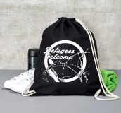 Refugees Welcome - Gymbag (big logo)