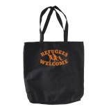 Refugees Welcome (ORANGE) Stoffbeutel