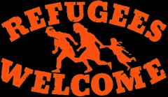 Refugees Welcome (ORANGE) Aufnäher