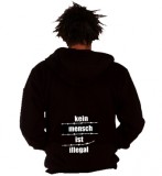 Kein Mensch ist illegal - Zipper (barbwire)