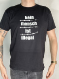 (Einzelteil) Kein Mensch ist illegal - T-Shirt (Stacheldraht) M