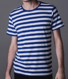 Stripy TShirt men white blue