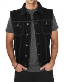 Denim Vest Black