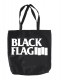Black Flag - big logo (whiteprint) Stoffbeutel