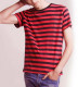 Stripy TShirt men black red