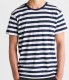 Stripy TShirt men white navy