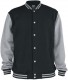 College Jacket textil schwarz/grau