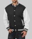 College Jacket textil schwarz/weiss