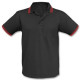 Poloshirt schwarz-rot